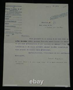 Henri Barbusse Set of 4 signed autographed and typed letters 1906