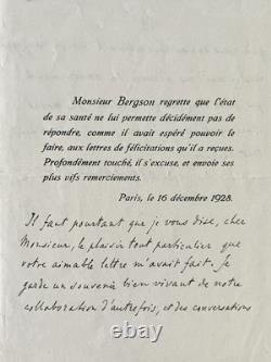 Henri Bergson 3 Signed Autograph Letters