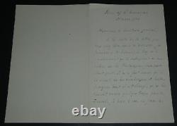 Henri Bergson Autographed Letter Signed to the Secretary General 1932