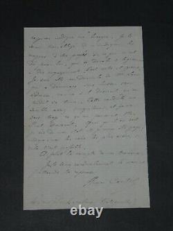 Henri Cantel Autographed Letter Signed to My Dear Georges, 1876