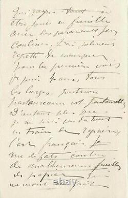 Henri De Toulouse-lautrec Signed Autograph Letter. Regenerating French Art