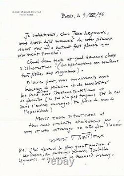 Henri Dutilleux Autograph Letter Signed On Constant Dutilleux Painter