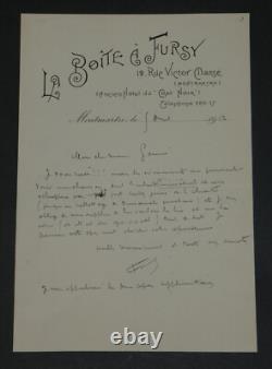 Henri Fursy Collection of 9 Signed Autograph Letters and Documents + Silver Gelatin Photo