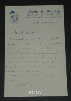 Henri Fursy Collection of 9 Signed Autograph Letters and Documents + Silver Gelatin Photo