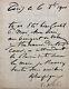Henri Harpignies Autographed Letter Signed To Mr. Ducasse / Valenciennes