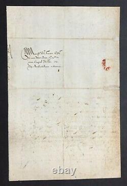 Henri III King Of France Letter Signed Accreditation To The Pope 1585