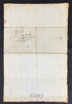 Henri III King Of France Signed Letter Calvinist Armed Junction