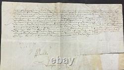 Henri II King Of France Document / Signed Letter Maison Du Roi 1549