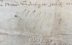 Henri IV King Of France Document / Letter Signed Headquarters Of Paris 1592
