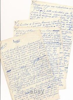 Henri Massis fine set of handwritten letters, Maurras, and signed autograph photo