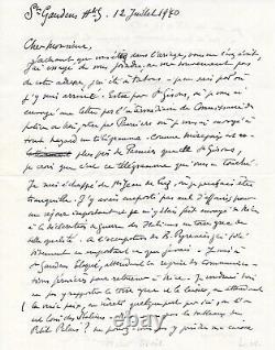 Henri Matisse Autograph Letter Signed 1940 Second World War