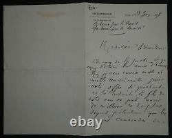 Henri Rochefort Autography Letter Signed By Acknowledgements To The Director, 1888