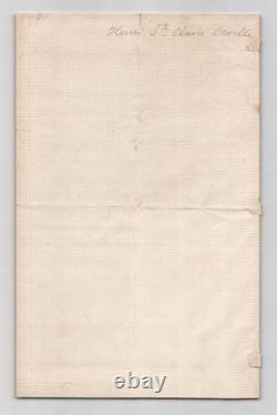 Henri Sainte-Claire Deville Autographed Letter Signed to a Friend 1873