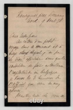 Henri Schneider Signed Autograph Letter 1878
