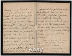 Henri Schneider Signed Autograph Letter 1878