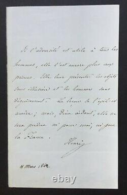 Henri V, Count Of Chambord Superb Autograph Letter Signed, Adversity And Exile