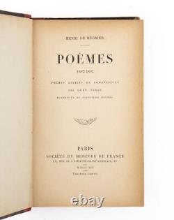 Henri de REGNIER 1895 Poems 3 signed AUTOGRAPH letters ex. Larguier