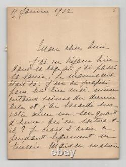 Henry Bataille 3 signed autograph letters, 1912
