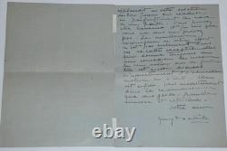 Henry Bataille 3 signed autograph letters, 1912