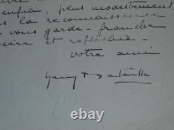 Henry Bataille 3 signed autograph letters, 1912