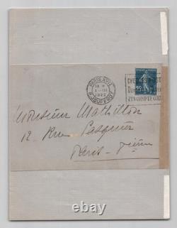 Henry Bataille Signed Autograph Letter Written the Day Before His Death 1922
