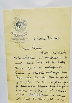 Henry Bataille beautiful and long handwritten signed letter