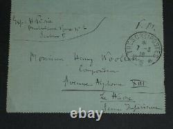 Henry Février SIGNED AUTOGRAPH LETTER from the Front To Henri Woolet 1916 WW1