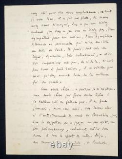 Henry KISTEMAECKERS Son VERY BEAUTIFUL SIGNED AUTOGRAPH LETTER To Léon BLUM 4 PAGES