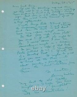 Henry Miller Signed Autograph Letter