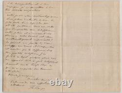 Hervé Mangon 3 letters and 1 signed autograph business card to Risler 1876