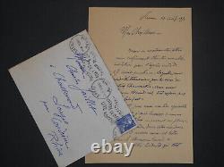 Hippolyte Léty Autographed Letter signed to Charles Jailllet Vienna 1951