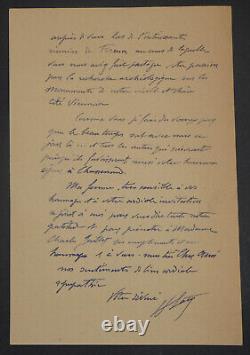 Hippolyte Léty Autographed Letter signed to Charles Jailllet Vienna 1951