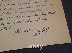 Hippolyte Léty Autographed Letter signed to Charles Jailllet Vienna 1951