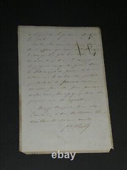 Honore Charles REILLE autographed letter signed to Lambert request from His Majesty