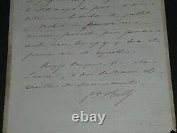 Honore Charles REILLE autographed letter signed to Lambert request from His Majesty