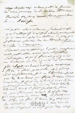 Honoré De Balzac Signed Autograph Letter About La Comédie Humaine 1844