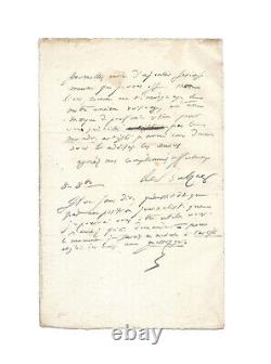 Honoré de BALZAC / Autographed Letter Signed / Philosophical Tales / Novels