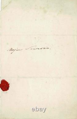 Honoré de Balzac Autograph letter signed. The Novels of the Heart. 1840