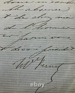 Horace Vernet Signed Autograph Letter