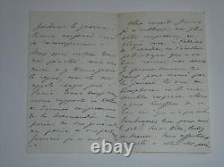 Hortense FLOQUET 3 SIGNED AUTOGRAPH LETTERS + 1 LETTER FROM A DEPUTY 1888