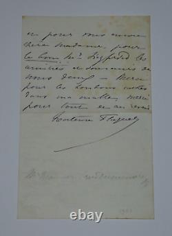 Hortense FLOQUET 3 SIGNED AUTOGRAPH LETTERS + 1 LETTER FROM A DEPUTY 1888