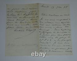 Hortense FLOQUET 3 SIGNED AUTOGRAPH LETTERS + 1 LETTER FROM A DEPUTY 1888