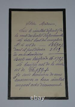 Hortense FLOQUET 3 SIGNED AUTOGRAPH LETTERS + 1 LETTER FROM A DEPUTY 1888