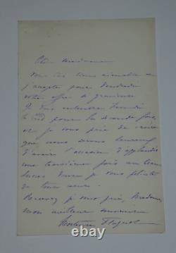 Hortense FLOQUET 3 SIGNED AUTOGRAPH LETTERS + 1 LETTER FROM A DEPUTY 1888