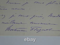 Hortense FLOQUET 3 SIGNED AUTOGRAPH LETTERS + 1 LETTER FROM A DEPUTY 1888