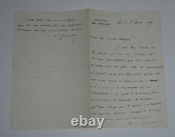 Hortense FLOQUET 3 SIGNED AUTOGRAPH LETTERS + 1 LETTER FROM A DEPUTY 1888