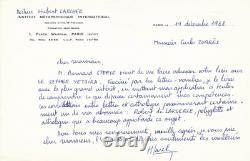 Hubert LARCHER Metapsychic Institute signed autograph letter Kabbalah