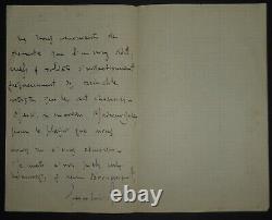 Humbert Georges Louis Letter Autography Signed, Military Governor, 1916