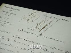 IMPERIAL GUARD handwritten letter signed by Canrobert Universal Exhibition