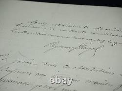IMPERIAL GUARD handwritten letter signed by Canrobert Universal Exhibition